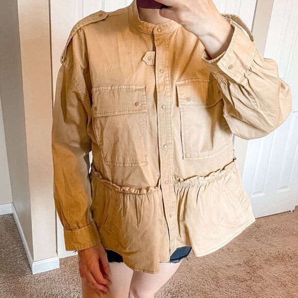 Joie Rajan Jacket Birch Military Style Lightweight - Picture 1 of 14